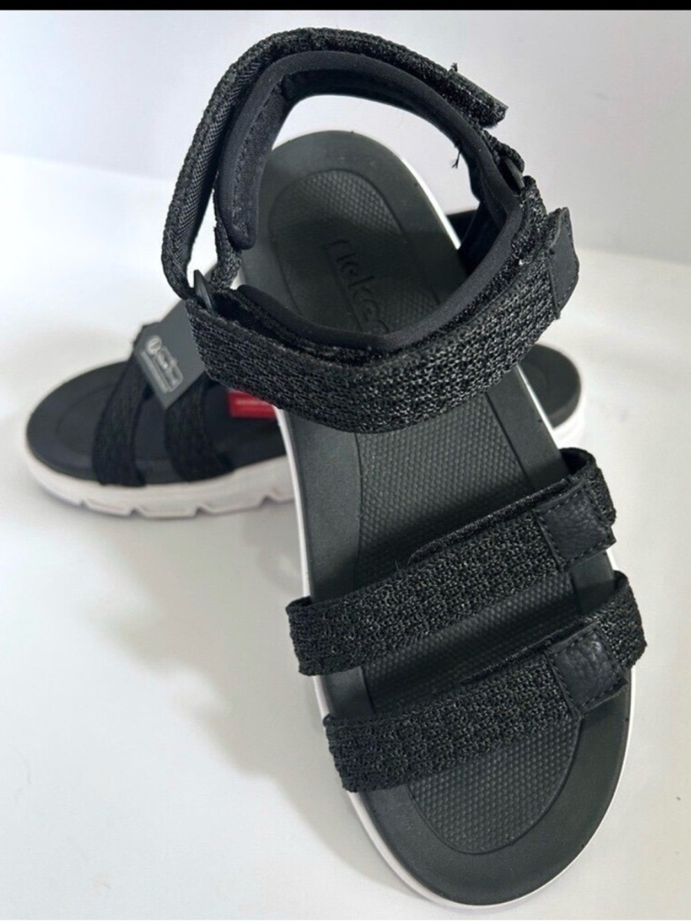 Reiker Black Adjustable Strap Sport‎ Sandals Comfort Walking Shoes Womens 5.5